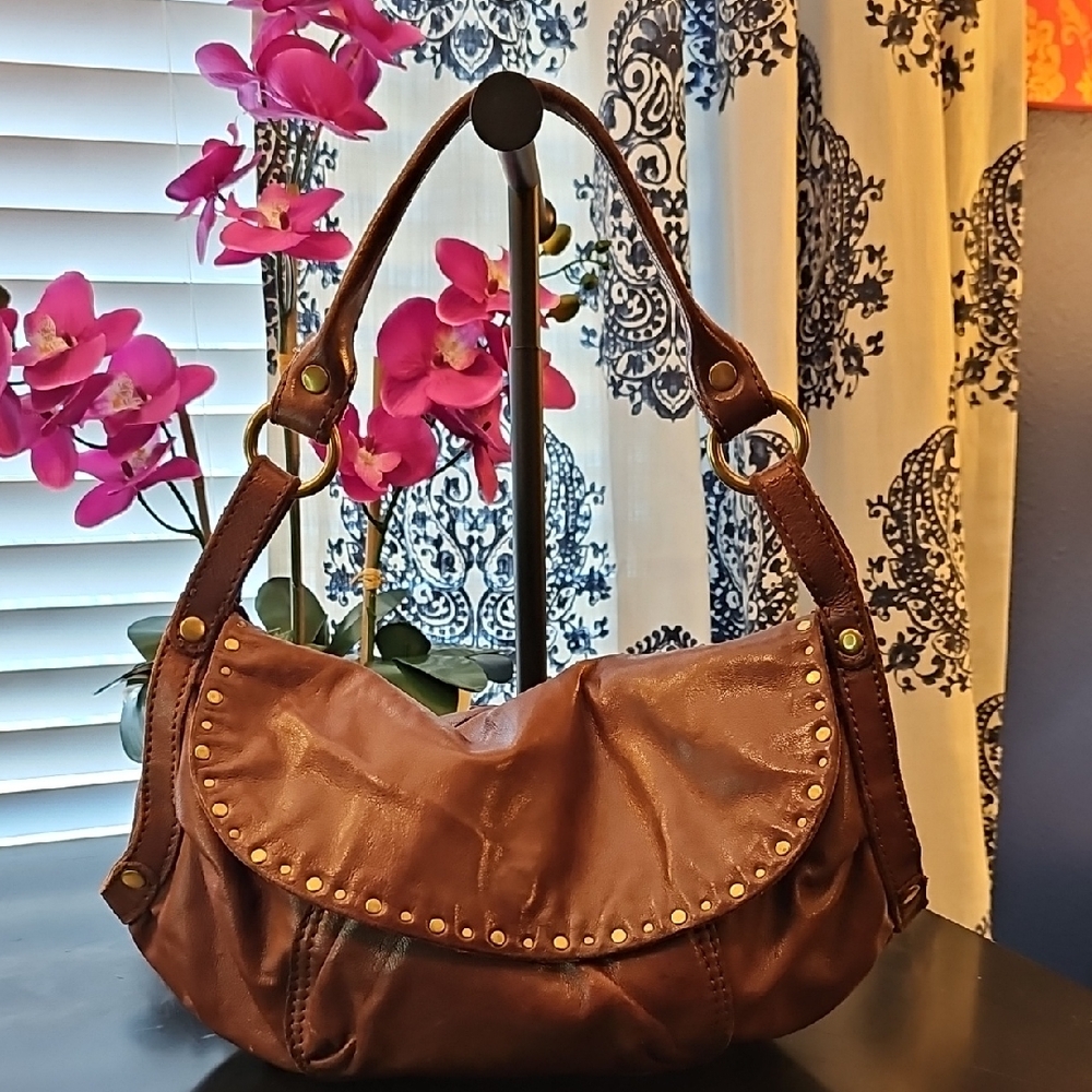 Lucky Brand Studded Leather Shoulder Bag